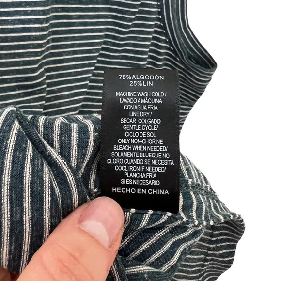 Sunday In Brooklyn • Striped Linen Blend Tank Top - Picture 6 of 8